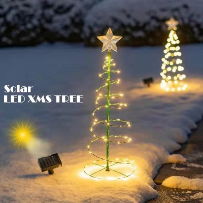  LED Solarna spiralna ukrasna jelka 
