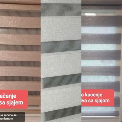 zebra zavesa   sa sjaj  NA KACENJE