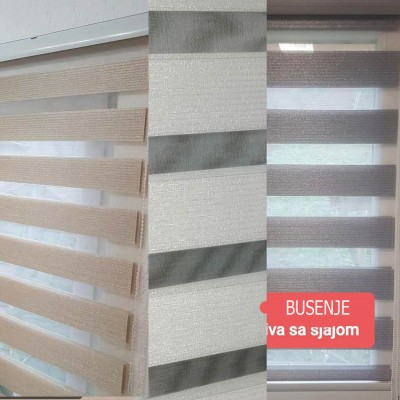 zebra zavesa SA SJAJ  NA BUSENJE 