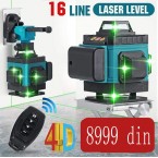 Laserski 4D nivelator za precizne radove sa punjačem i DVIJE baterije